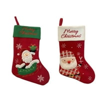 Božićne čarape Classic Velike čarape Santa, Snowman, Reindeer Xmas Lik za obiteljski odmor Božić Dekoracije