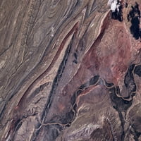 Satelitski prikaz Big Horn, Wyoming, USA Poster Print panoramskim slikama