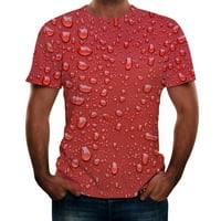 Muške ljetne 3D tiskane top košulje kratkih rukava modna udobna bluza vrhunske boje O vrat casual labav