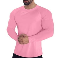 Košulje za muškarce muško proljeće i ljetni fitnes sportski brzi prženje dugih rukava majica okrugli