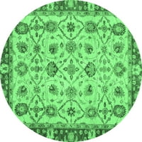 Ahgly Company u zatvorenom okruglu Oriental Emerald Zelene tradicionalne prostirke, 4 'Round