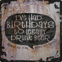 Zidni znak Imam rođendane koji legalno pijem pivo sve što trebate znati smiješan ukrasni umjetnički