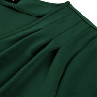 Modni novi dolasci, Poropl Sequin haljina za žene Ljeto Ležerne prilike Soliciranje patent zatvarača Srednja duljina haljina Labava haljina Green Veličina 10