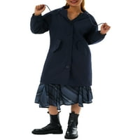 Herdignitet Ženski kaputi sa kapuljačom Casual Srednji duljina jakne odjeća s jednim grudima