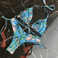 Ženska modna ljetna nova kravata plaža Sexy Split Dvije set Bikini kupaći kostim chmara