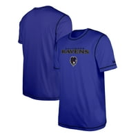 Muška nova Era Purple Baltimore Ravens Treće dolje Ispiši majicu