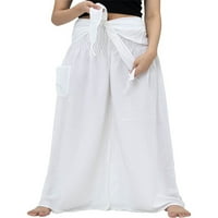 Visgogo ženske pantalone, pune boje tiskane uzorke visoke struke vele duge labave hlače za proljeće