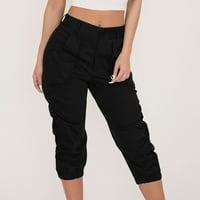 Ženska active odjeća Jogger Casureped Rrousers Harem džepne grede labave kratke hlače za noge rastezljive radne hlače
