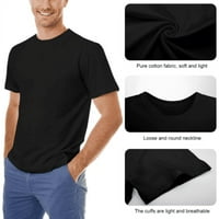 Muški sendvič majica kratkih rukava Crni casual TEE poklon
