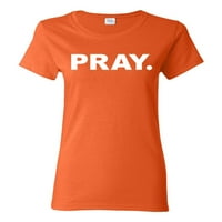Divlji Bobby se moli. Inspirativno kršćansko žensko grafičko tee, narandžasta, 3x-velika