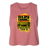Run DMC King of Rock Tour - Juniors Cropped Racerback Tank top
