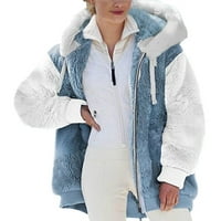 Puffer kaputi za žensku modu ženske tople fau kaput jakna zimski patentni zatvarač dugih rukava vanjska odjeća Chaqueta de mujervierno