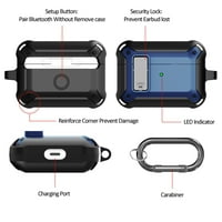 Duo Shield Secure Lock dizajniran za Airpods Pro sa kukom, plavom crnoj boji