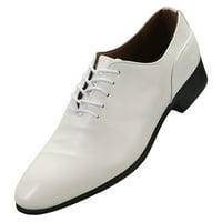Muške ljetne čvrste boje šipke Poslovne kožne cipele čipke Muške haljine cipele bijele veličine 39