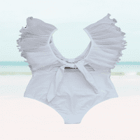 Meloriaswim seksi bijela boja mrežaste boje podstavljene V-izrezom ruba bez obzira na jednodijelni kupaći kostim