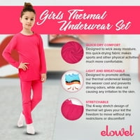 Elowel Termal donje rublje za djevojke Dječje Thermals Base Syer XL Hot Pink