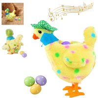 Električna plišana plišana igračka sa dizajnom jaja i piletina sa zvučnom muzikom, Uskrs za dječake i djevojke