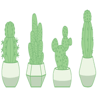 Višebojne sočne biljke ukrašavanje različitih kaktusa i vaze Dizajn uklonjive kućne spavaće sobe Vinil