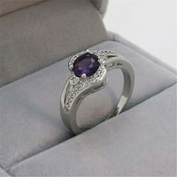 Randolph prsten nakit pozlaćeni boja ljubavna prstena jednostavan okrugli kameni prsten