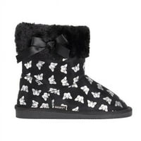 Muk Luks 0015021001 - Djevojke Madison Butterfly Boots, Crno-leptir - Veličina 3