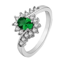 Prstenovi ženski prstenovi srebrni rinestone prstenovi ženski prstenovi sjajni prstenovi za žene i muške
