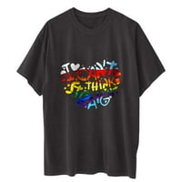 Košulja ponosa za žene Rainbow Graphic Tee Ne mogu misliti da ravno slovo ispisa LGBT majice casual