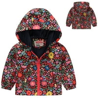 Dječačka odjeća Topli kaput Toddler Boys Djevojke Ležerne jakne Ispiši crtani kapuljač s kapuljačom sa zatvaračem patentnih kaputa dugih rukava