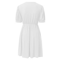 Ženske haljine Ljetni bez rukava bez rukava čipkavice u vratu VAKT COMFY elegantna labava casual haljina