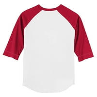 TODDLER TINGY TORUKAT WHITE CRVENA St. Louis Cardinals State Outline 3 4-rukava Raglan majica