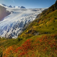 Izlaz iz ledenjaka u blizini Seta, Aljaska u jugo-centralnoj Aljasci u jesen; Aljaska, Sjedinjene Američke
