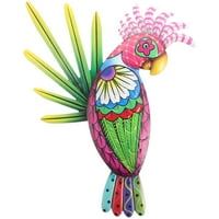 Papagaj viseći statuu željezo papagajnog skulptura kućna zidna papagaj