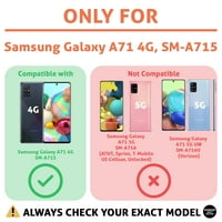 Talkuas TPU telefonska futrola za Samsung Galaxy A 4G SM-A715, Zlatni uzorak Ispis, lagana težina, fleksibilan, mekan dodir, protiv ogrebotine