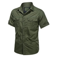 HUMPA majice za muškarce kratki rukav na otvorenom pamuk opranu majica vojni stil plus majice