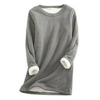 Camisetas para mujer Workout Woth Ženska donje rublje Dukserica Žene Debela topli top velvet o-vrat Zimska ženska bluza čipka