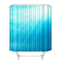 Duboko more Vodootporna tuš zavjesa, plave oceane poliesterska tkanina zastava za zavjese za kućnu hotelsku kupatilo, br. 4, 70.87x70.87in