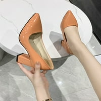 Ferndule dame protiv klizanja blok pete pumpe casual chunky hodanje modne haljine cipele narandžaste - 7.5
