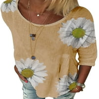 Ženska bluza O-izrez Ležerne majica Mala Daisy Ispiši majicu s kratkim rukavima Summer Cvjetni vrhovi