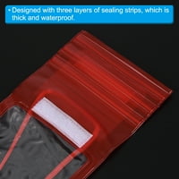 Uxcell landryard vodootporna telefonska torbica univerzalni čist mobitel suhi torba crveno pakovanje
