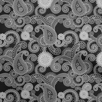 Onuone svilena tabby crne tkanine Paisleys materijal za šivanje tiskane tkanine od dvorišta široko xk