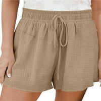 Leumerto casual labavi salon Mini pant za žene naborana široka noga ljetna plaža kratke hlače