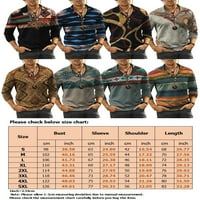 Niveer muškarci Atletičke geometrijske majice Muške 3D ispisane bluze rever narez Tenis Ležerna majica s dugim rukavima