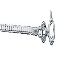 Sterling Silver 24 Unise bo lanča 3D stojeći prugasti ogrlica od zebre