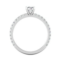 Carat TW okrugli prirodni dijamantni prstenovi u 10k bijelo zlato