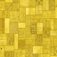 AHGLY COMPANY Stroj za pranje u zatvorenom kvadratu Patchwork Yellow Transicijske prostirke, 6 'kvadrat