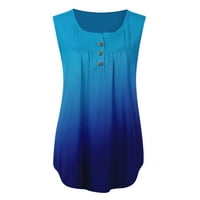 Ženski blok boja plus veličina Sakrij trbušni tunic kratki rukav s rukavima Henley slatka majica Dressy casual bluze