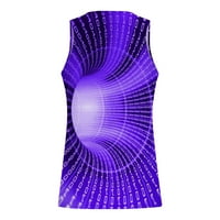 Auroural Muns prsluci Nova muška staza 3D Print TANK TOP Ležerne prilike za okrugle majice bez rukava