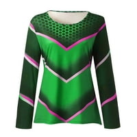 Olyvenn ponude za prevelike majice Trendy Odjeća gradijent boja Nevolje od pulover Dressy Tops ženske
