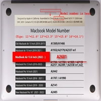 Kaishek je samo kompatibilan slučaj MacBook zraka S. Objavljen model A m2, plastična pokrov tvrdog školjke + crna poklopac tastature, šareni B 0343