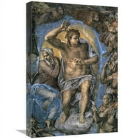 Global Gallery In. Djevica pokušava da se zagovara sa Kristom Art Print - Michelangelo