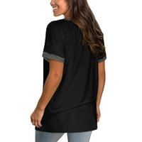 Yubnlvae majice za žene, ženska majica kratki rukav casual labav fit tee vrhovi ženskih majica crna